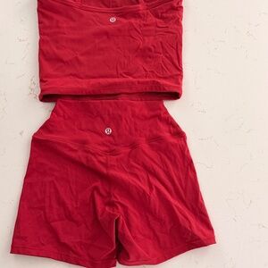 lululemon shorts and tank